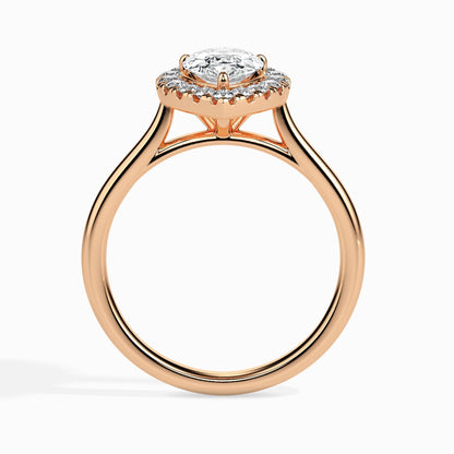 1 CT Pear Halo CVD F/VS Diamond Engagement Ring 9