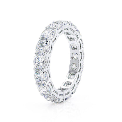 5.61 CT Cushion Shaped Moissanite Full Eternity Style Wedding Band 2