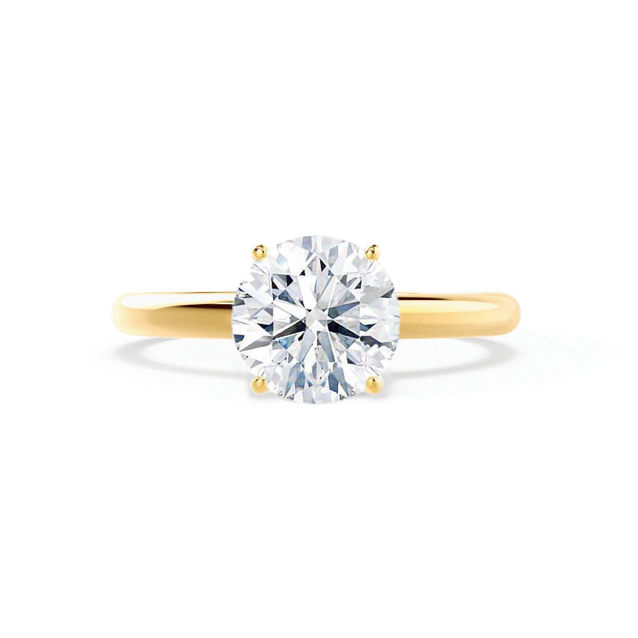 1.20 CT Round Shaped Moissanite Solitaire Style Engagement Ring 2