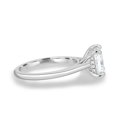 1.50 CT Princess Hidden Halo CVD D/VS2 Diamond Engagement Ring 3