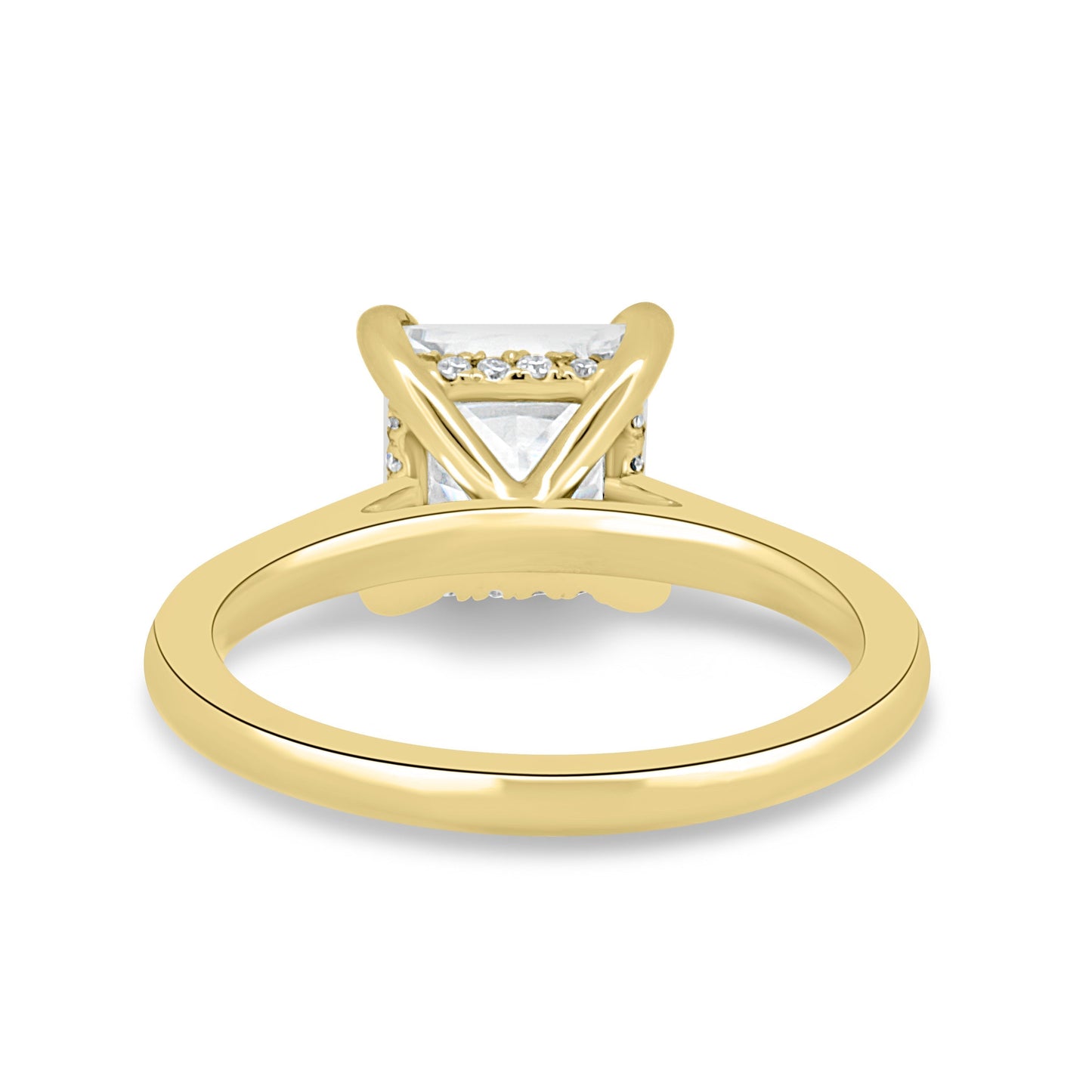 1.50 CT Princess Hidden Halo CVD D/VS2 Diamond Engagement Ring 9