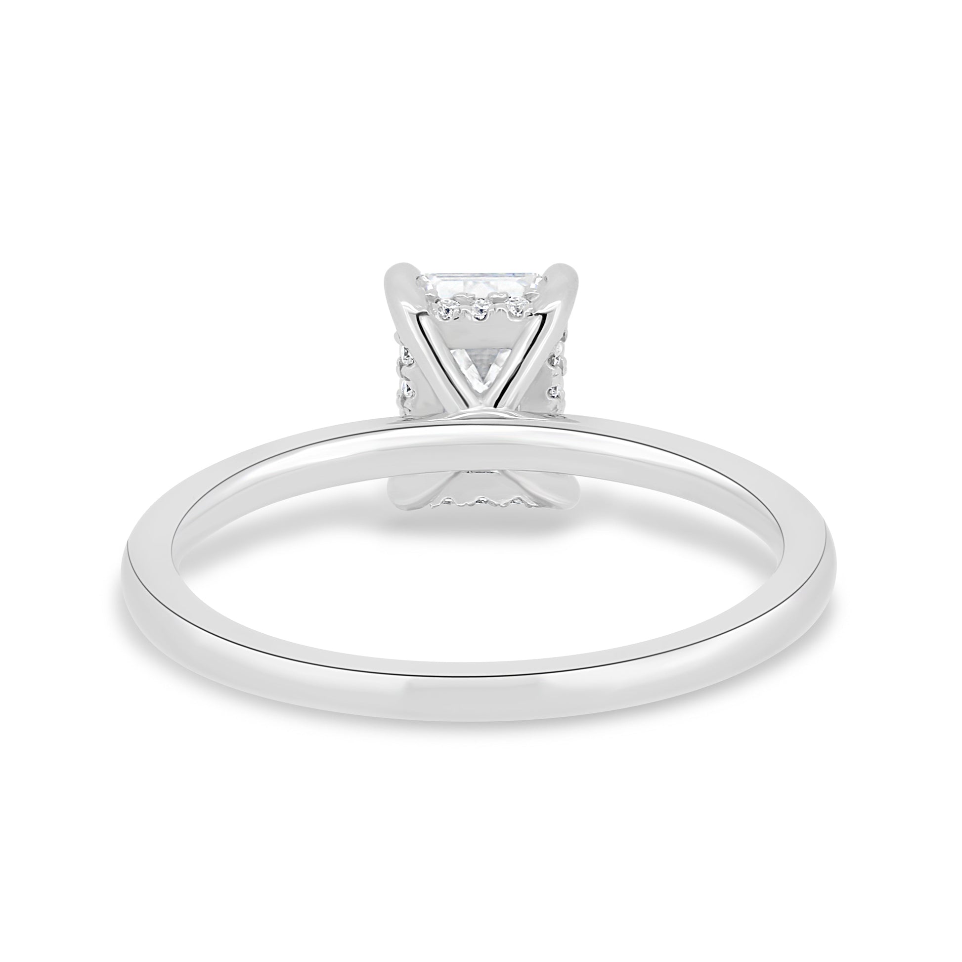 1.86 CT Emerald Hidden Halo CVD E/VS2 Diamond Engagement Ring 5