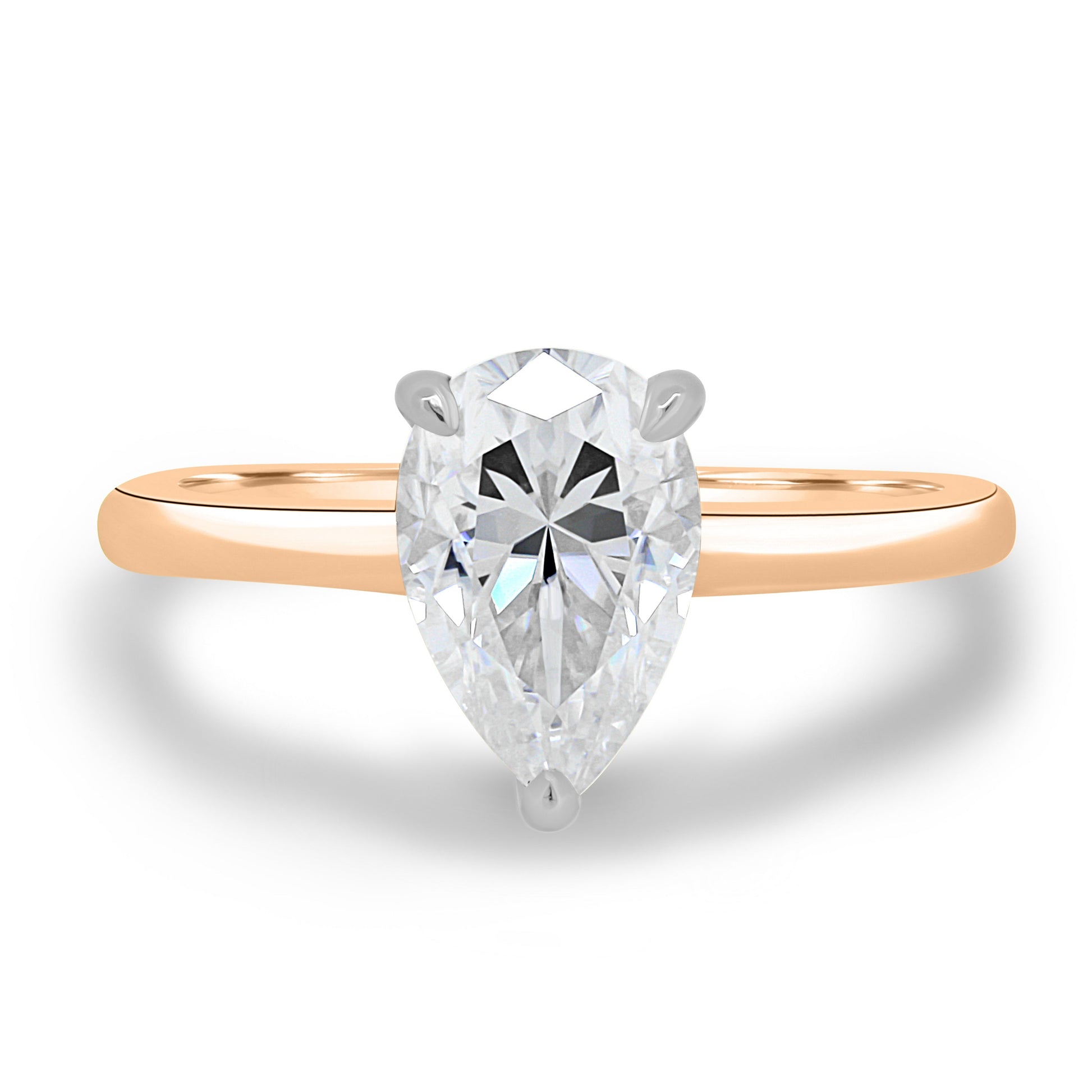 1.80 CT Pear Solitaire CVD E/VS1 Diamond Engagement Ring 1