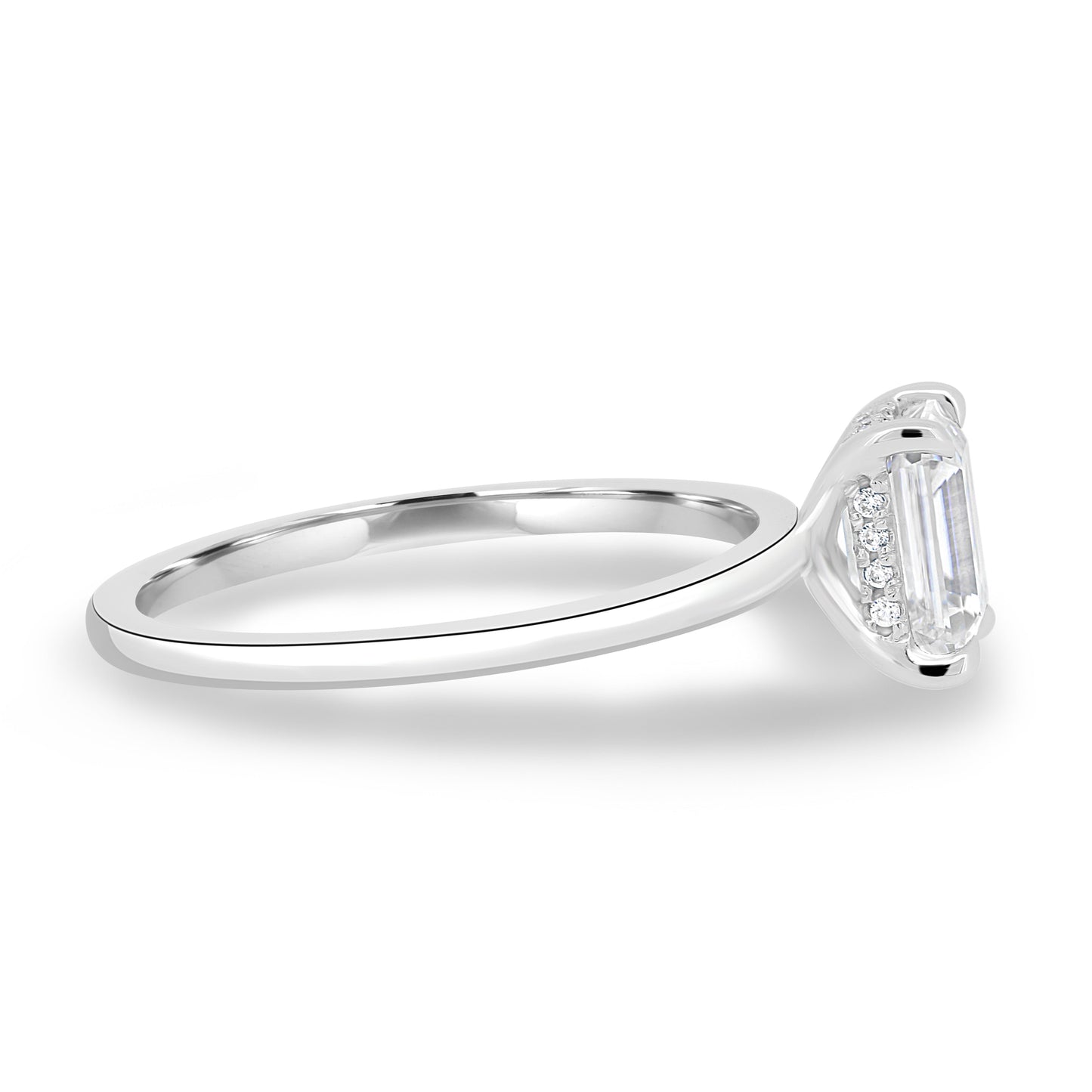 1.86 CT Emerald Hidden Halo CVD E/VS2 Diamond Engagement Ring 3