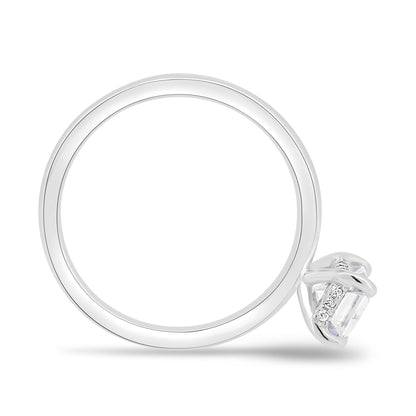 1.86 CT Emerald Hidden Halo CVD E/VS2 Diamond Engagement Ring 4