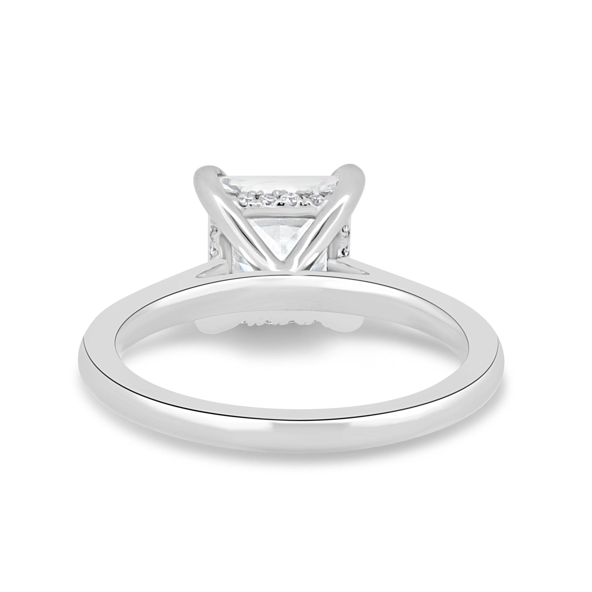 1.50 CT Princess Hidden Halo CVD D/VS2 Diamond Engagement Ring 5