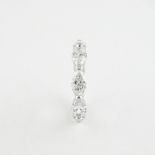 2.1 CT Marquise Bubble Prong Setting Moissanite Wedding Band 3