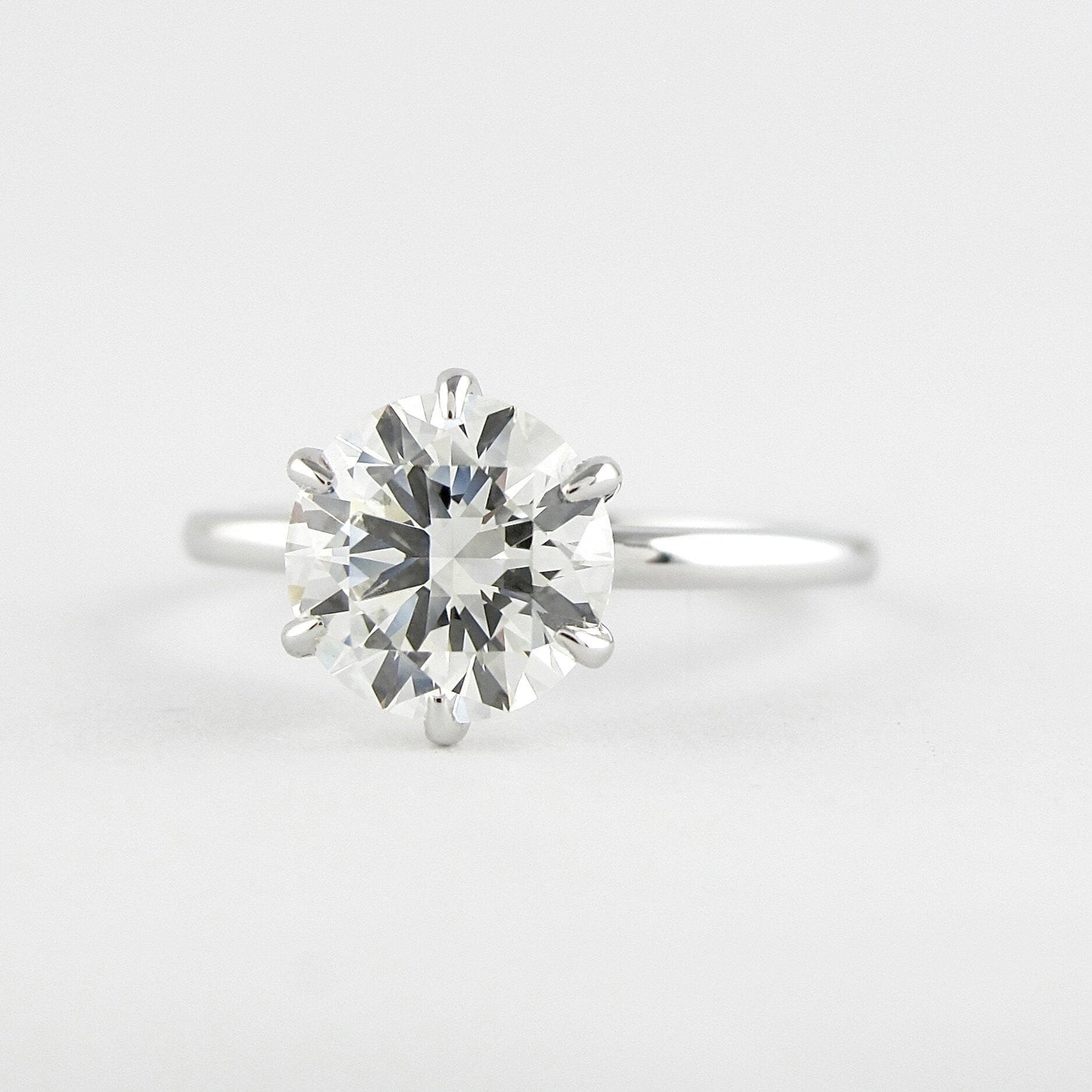 1.0 CT Round Solitaire Style Moissanite Engagement Ring 3