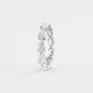 4.68 CT Pear Cut Full Eternity Moissanite Wedding Band 4