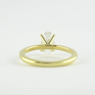 1.33 CT Oval Solitaire Style Moissanite Engagement Ring 6