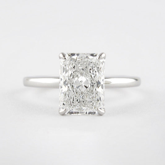 1.8 CT Radiant Cut Solitaire Style Moissanite Engagement Ring 1