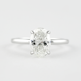 1.33 CT Oval Solitaire Style Moissanite Engagement Ring 1