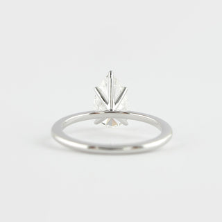 1.5 CT Pear Cut Solitaire Style Moissanite Engagement Ring 2