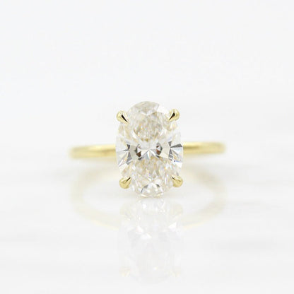 2.40 CT Oval Cut Solitaire Moissanite Engagement Ring 1