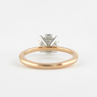 1.5 CT Round Hidden Halo & Pave Moissanite Engagement Ring 4