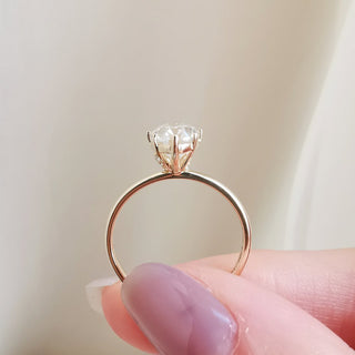 1.50 CT Round Shaped Moissanite Solitaire Engagement Ring 9