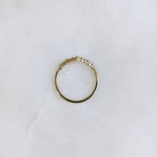 0.16 CT Round Curved CVD EF/VS Diamond Wedding Band 4