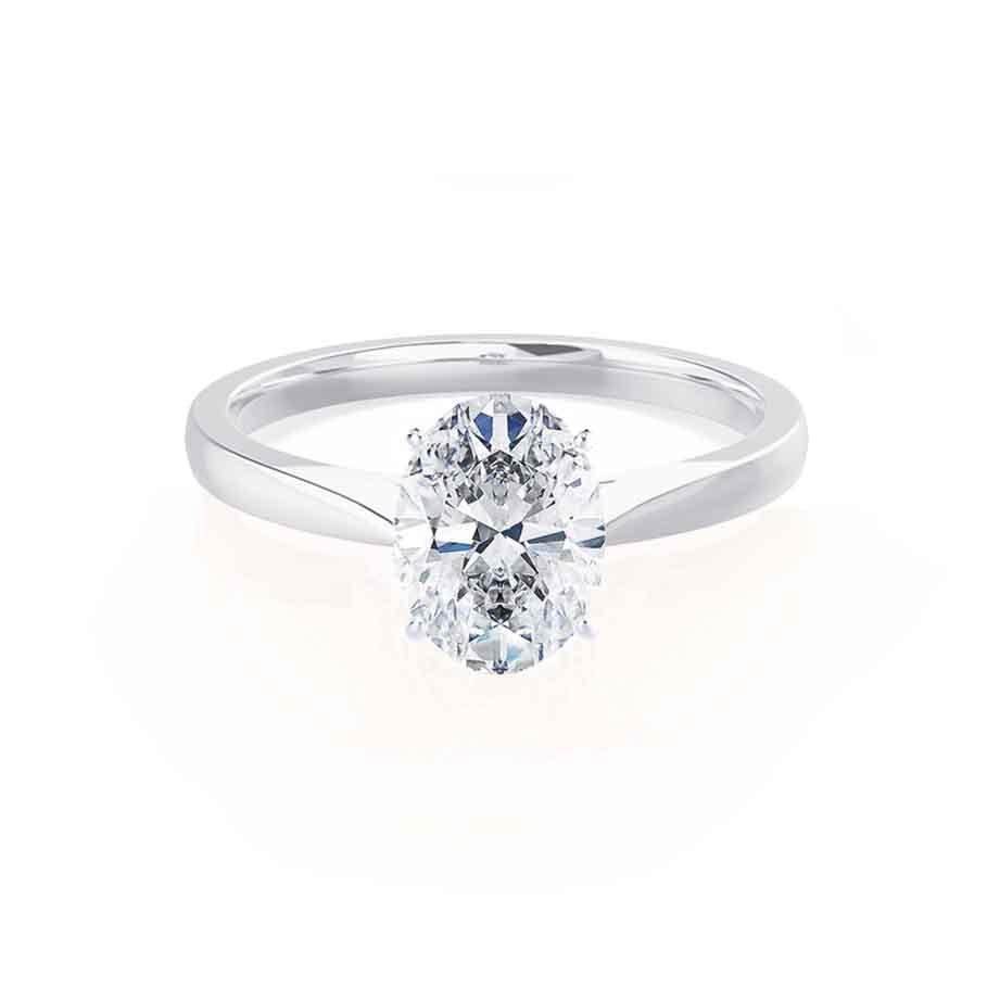 1.50 CT Oval Shaped Solitaire Moissanite Engagement Ring 4