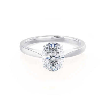 1.50 CT Oval Shaped Solitaire Moissanite Engagement Ring 4