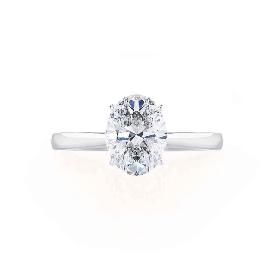 1.50 CT Oval Shaped Solitaire Moissanite Engagement Ring 5