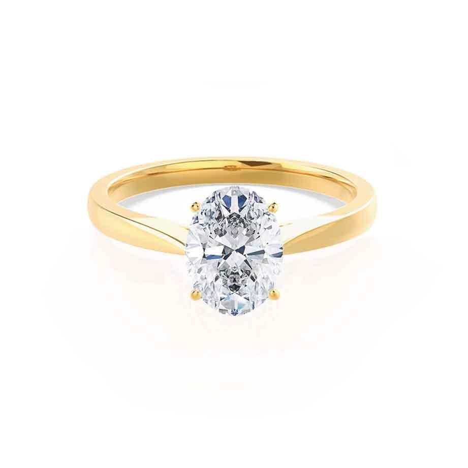 1.50 CT Oval Shaped Moissanite Solitaire Engagement Ring 4