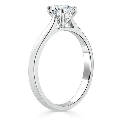 1.0 CT Radiant Cut Solitaire Moissanite Engagement Ring 3