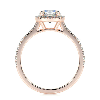 1.0 CT Round Halo CVD E/VS2 Diamond Engagement Ring 13
