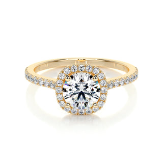 1.0 CT Round Halo CVD E/VS2 Diamond Engagement Ring 14