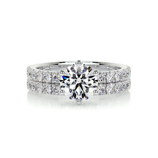 1.50 CT Round Solitaire CVD F/VS Diamond Bridal Ring Set 1
