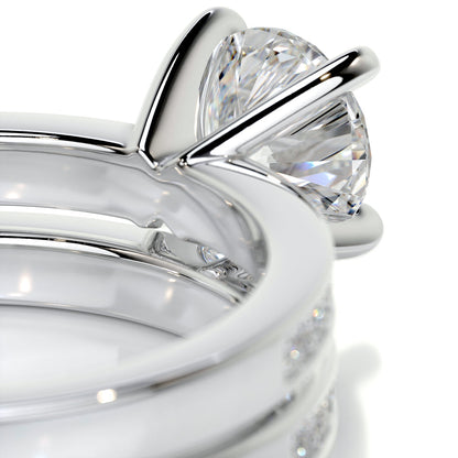 1.0 CT Round Solitaire CVD F/VS Diamond Bridal Ring Set 5