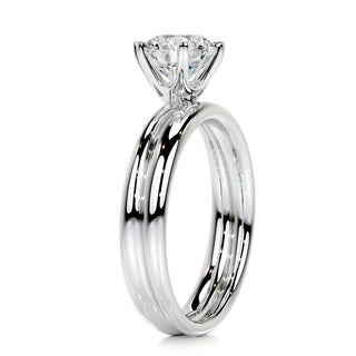 1.50 CT Round Solitaire CVD F/VS Diamond Bridal Ring Set 6