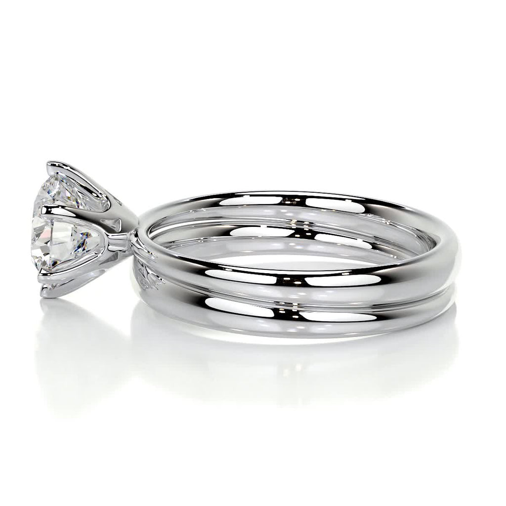 1.50 CT Round Solitaire CVD F/VS Diamond Bridal Ring Set 7