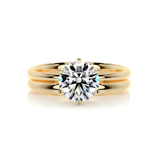 1.50 CT Round Solitaire CVD F/VS Diamond Bridal Ring Set 8