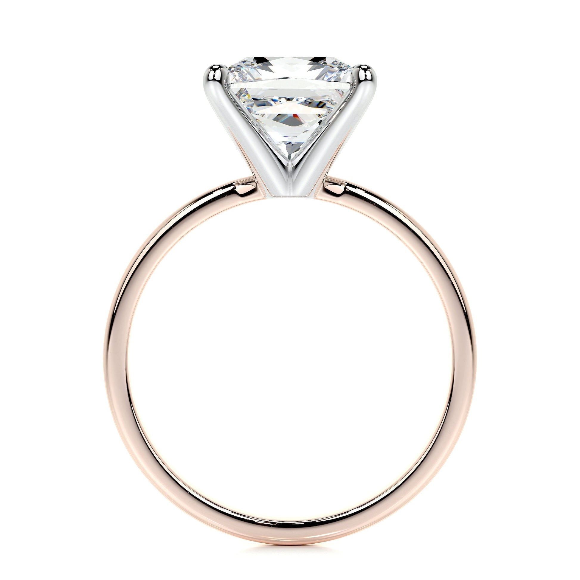 3.0 CT Princess Solitaire CVD F/VS2 Diamond Engagement Ring 32