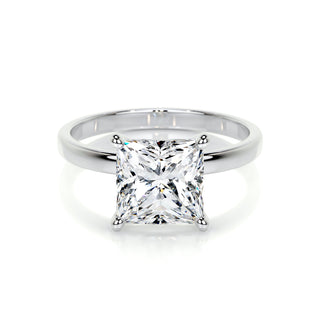 3.0 CT Princess Solitaire CVD F/VS2 Diamond Engagement Ring 1