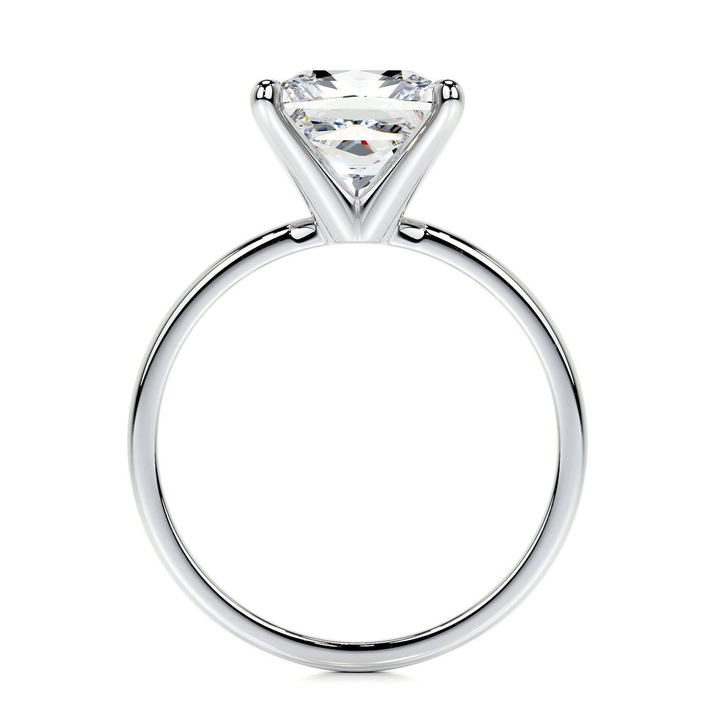 3.0 CT Princess Solitaire CVD F/VS2 Diamond Engagement Ring 4