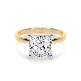 3.0 CT Princess Solitaire CVD F/VS2 Diamond Engagement Ring 6