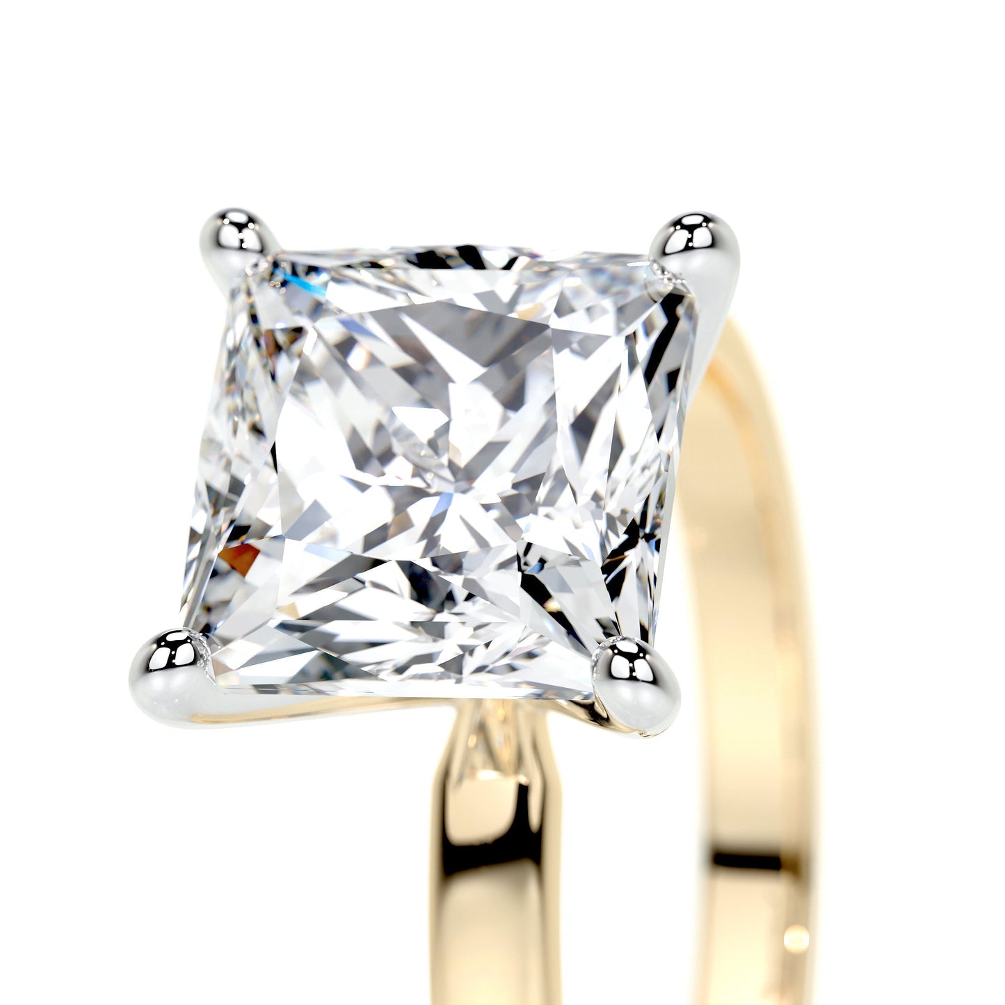 3.0 CT Princess Solitaire CVD F/VS2 Diamond Engagement Ring 7