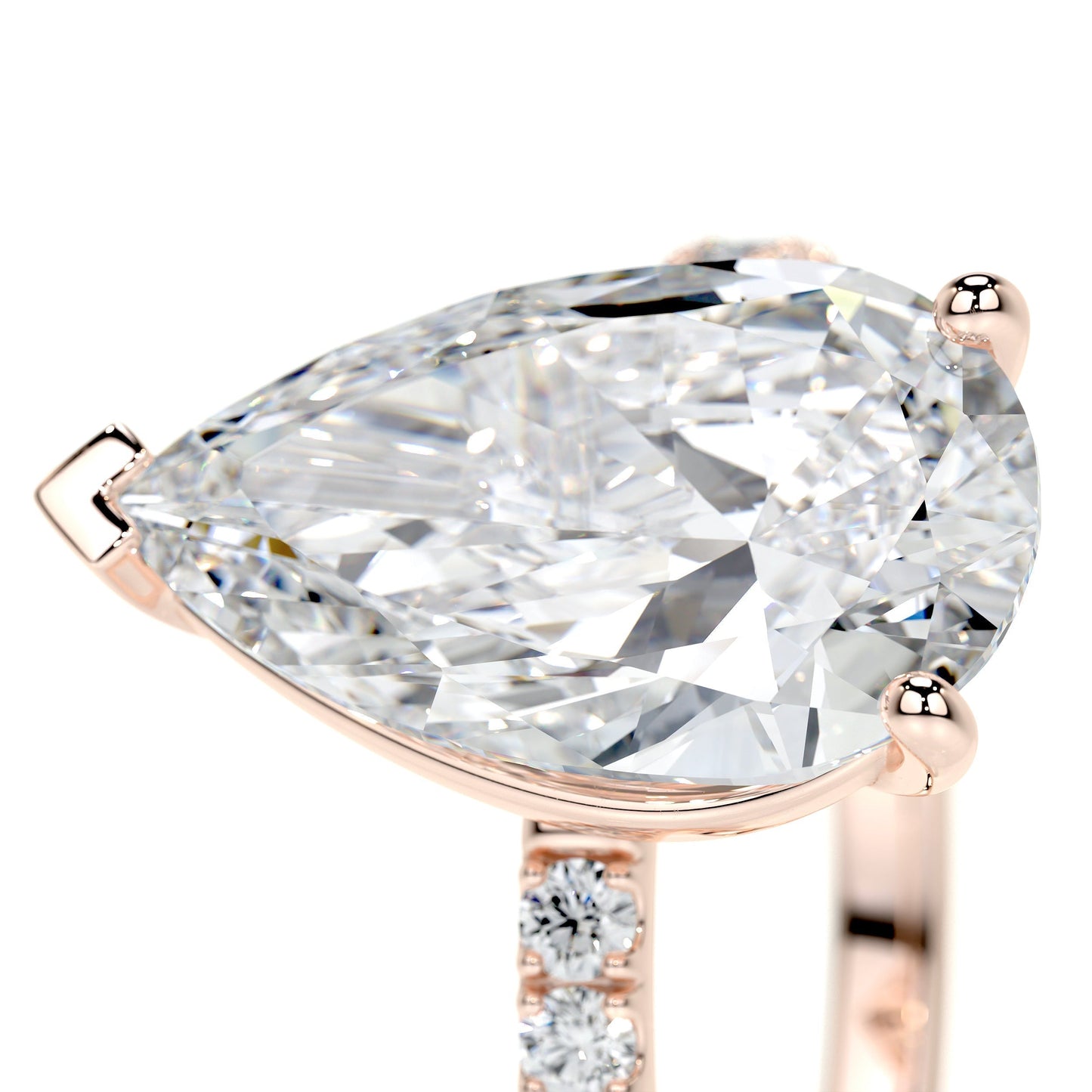 5.0 CT Pear Solitaire CVD F/VS2 Diamond Engagement Ring 15