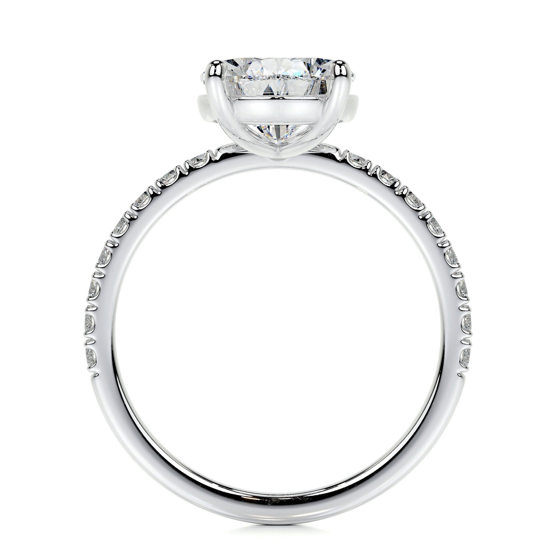 5.0 CT Pear Solitaire CVD F/VS2 Diamond Engagement Ring 7