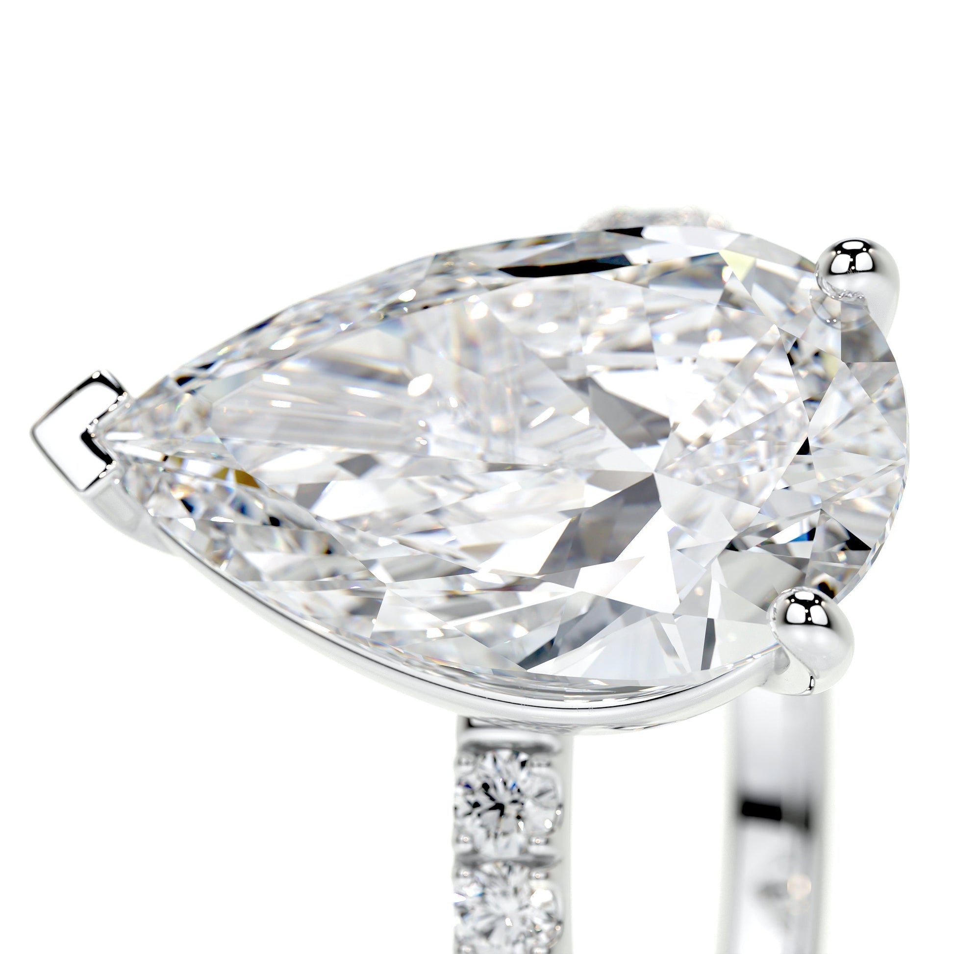 5.0 CT Pear Solitaire CVD F/VS2 Diamond Engagement Ring 5