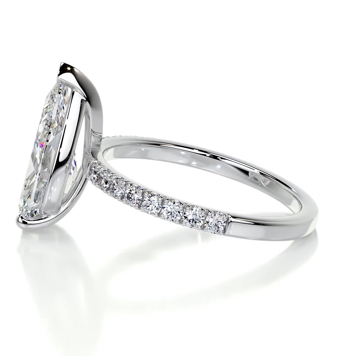 5.0 CT Pear Solitaire CVD F/VS2 Diamond Engagement Ring 6
