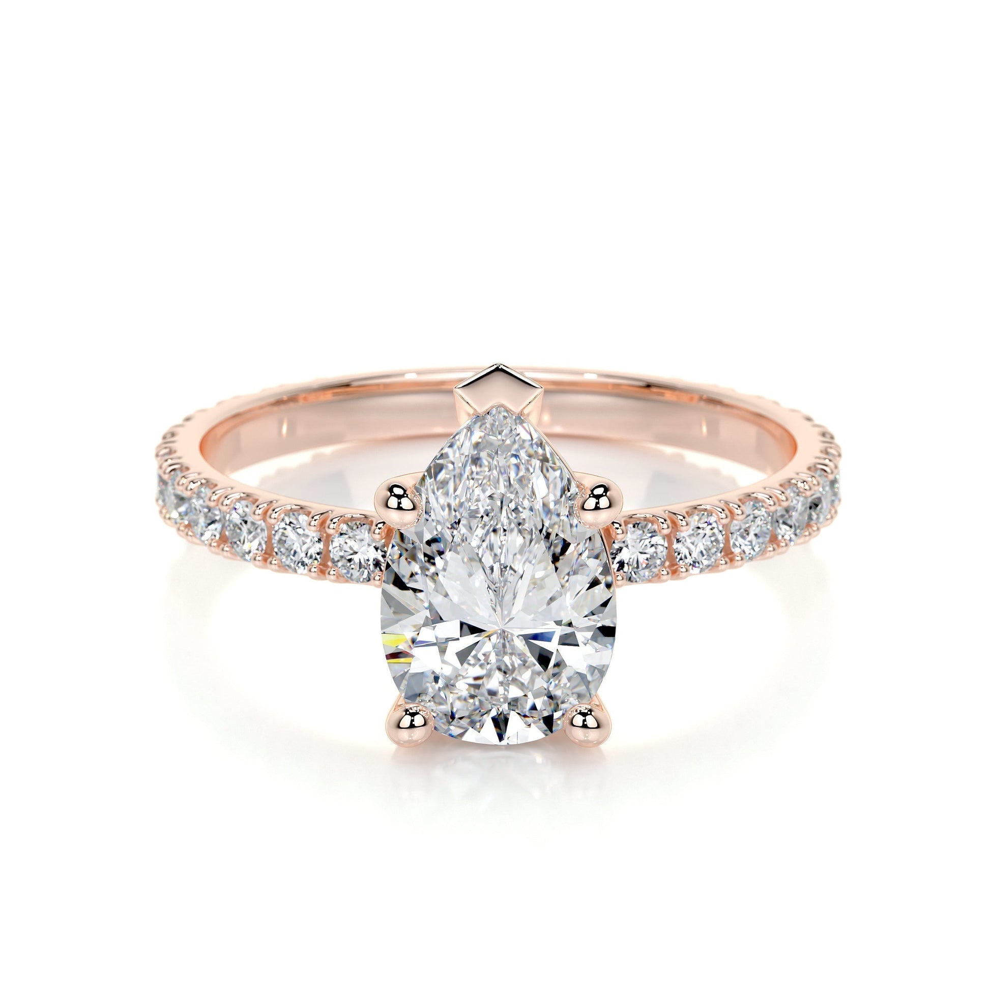 1.50 CT Pear Solitaire CVD G/VS2 Diamond Engagement Ring 31