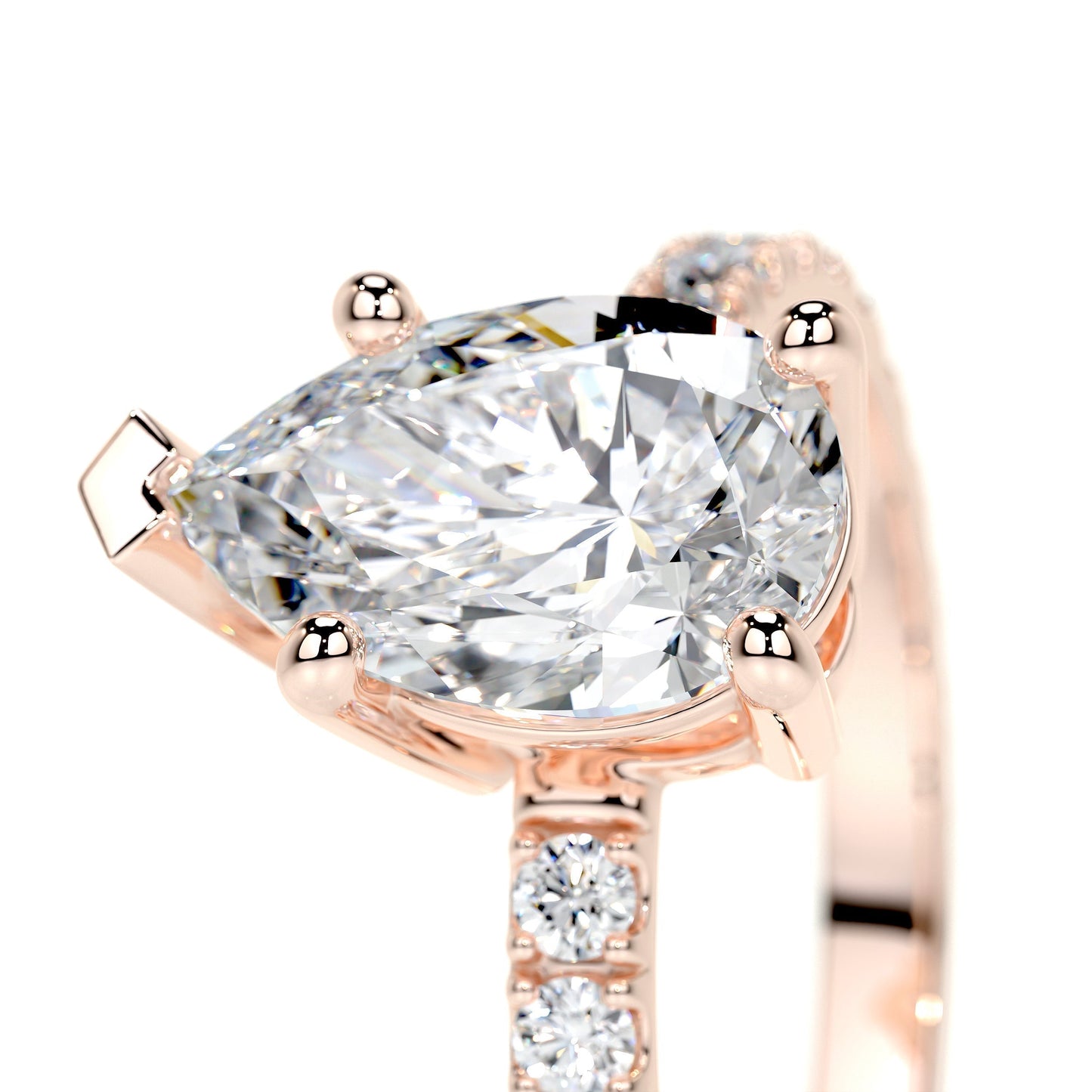 1.50 CT Pear Solitaire CVD G/VS2 Diamond Engagement Ring 15
