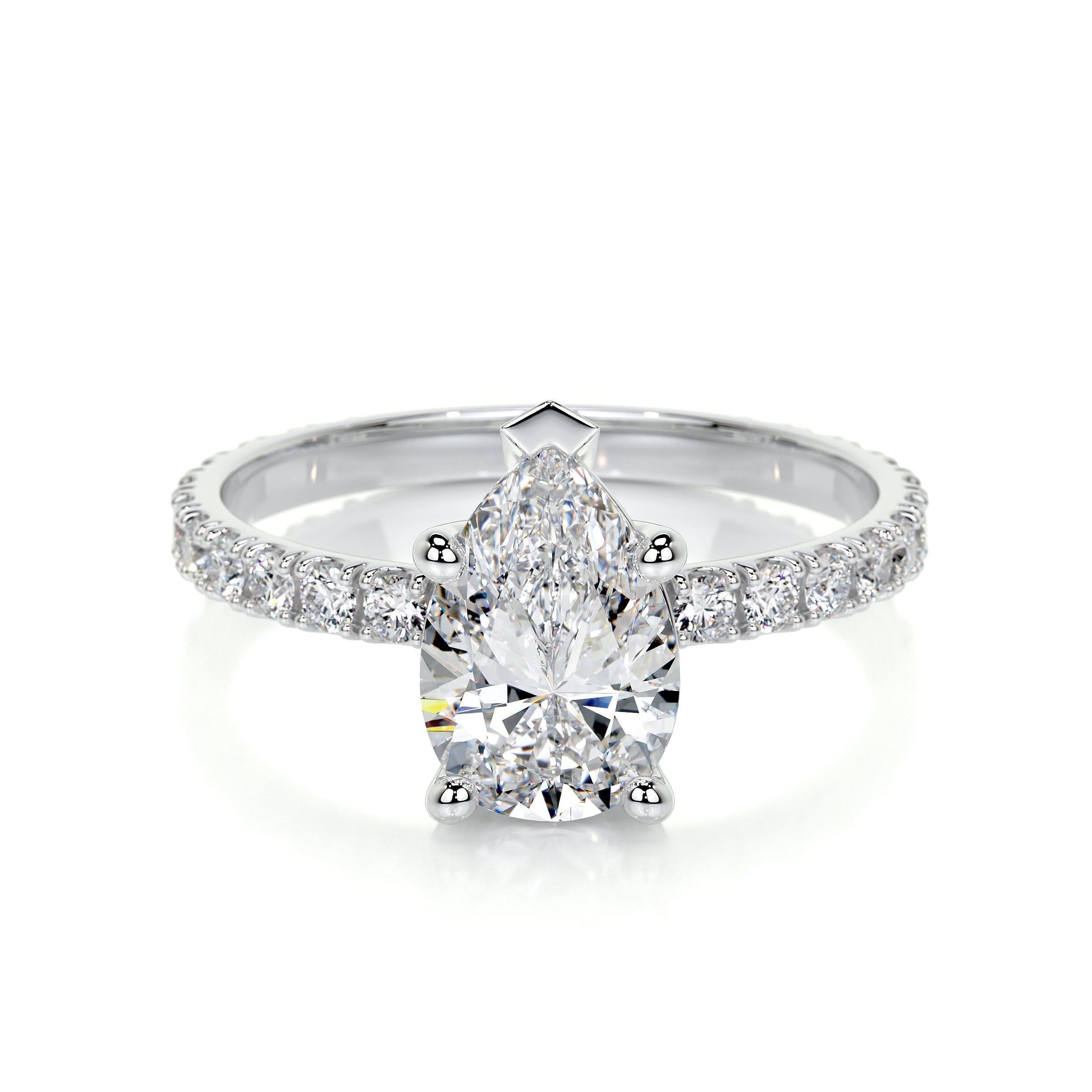 1.50 CT Pear Solitaire CVD G/VS2 Diamond Engagement Ring 23