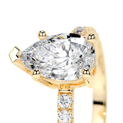 1.50 CT Pear Solitaire CVD G/VS2 Diamond Engagement Ring 10