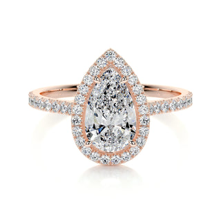 1.50 CT Pear Halo CVD F/VS2 Diamond Engagement Ring 13