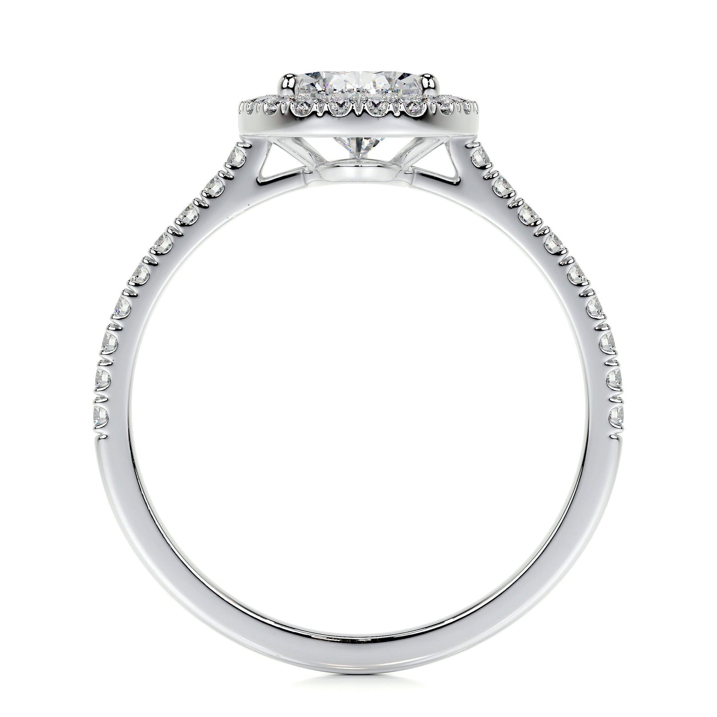 1.50 CT Pear Halo CVD F/VS2 Diamond Engagement Ring 7