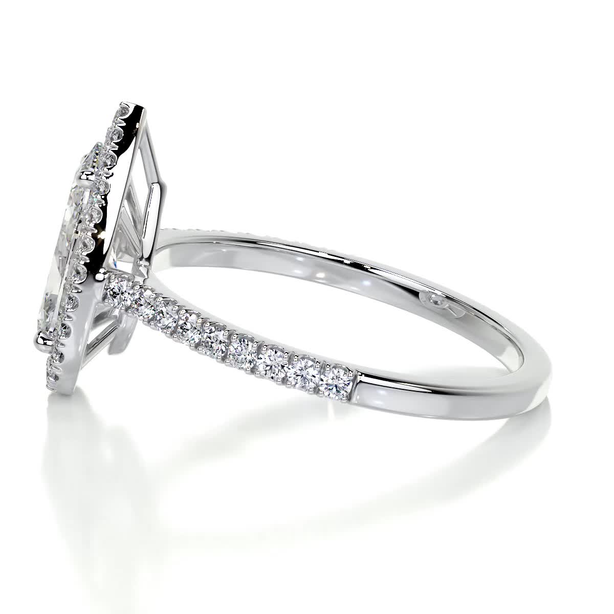 1.50 CT Pear Halo CVD F/VS2 Diamond Engagement Ring 6