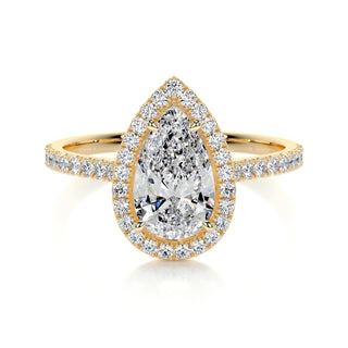 1.50 CT Pear Halo CVD F/VS2 Diamond Engagement Ring 8